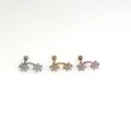 20G Stainless Steel Double Flower Cartilage Piercing Stud Earrings Set for Women Body Jewelry - NO 5 Style