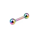 Colorful Rainbow Barbell Piercing Ear Stud Stainless Steel Cartilage Body Jewelry Option - Colorful