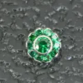 14G Titaan Bloem Dermal Anchor Top Groene Edelsteen Lichaam Piercing Sieraad Variant Stijl - 7mm 1.2mm Draad Met 14G Basis / Groen