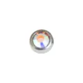 G23 titanium opal microdermal anchor piercing top replacement glittering gemstone - AB Color / 3mm (Thread M0.9)