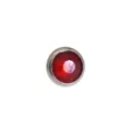 G23 Titanium Body Piercing Jewelry Red Gemstone Dermal Anchor Top Lip Stud DIY Part - Round Inlaid Accessory Top / 3mm (Thread M1.2) / Red