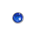 Titanium dermal anchor piercing top with blue crystal gem body jewelry accessory DIY 1pc - 3mm (Thread M0.9) / Blue