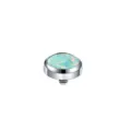 G23 Titanium Opal Dermal Piercing Top Threaded Labret Body Jewelry Accessory Item - 4mm Thread M0.9 / OP03