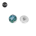 Titanium Körper Piercing Schmuck Opal Top Hautanker Labret Stecker DIY Piercing Zubehör - Wellenrand-Grüngrasmuster (Nur Kopf) / 1.2*5mm