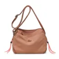Chic lightweight nylon crossbody shoulder bag for women, trendy casual daily use main view. - Brick Red