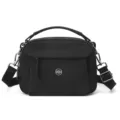 Black versatile shoulder crossbody bag for women, multi-layer lightweight casual fabric bag. - Classic Black