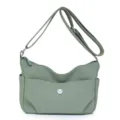 Green nylon shoulder bag casual crossbody bag stylish commuter handbag for women - Lake Green