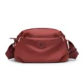 Stylish casual nylon shoulder crossbody bag for women, multi-pocket commuting travel bag. - Red