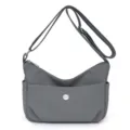 Casual nylon shoulder bag for women, large capacity daily crossbody purse for work. - Rock Gray