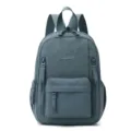 Gray-blue multi-functional fashion casual small backpack for women and daily commute use. - Petrol Blue