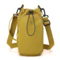 Minimalist yellow crossbody bag with drawstring closure and front pocket for daily casual use. - Honey Yellow