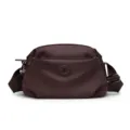 Versatile nylon commuter crossbody bag for women, lightweight casual multi-layer shoulder bag. - Deep purple