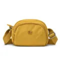 Sac bandoulière jaune minimaliste décontracté avec plusieurs compartiments pour voyage et quotidien - Jaune