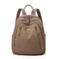 Stylish brown nylon backpack for women, casual oxford cloth travel daypack and school bag. - Rose Pink