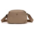 Casual khaki nylon shell shoulder bag, stylish crossbody bag for women daily use. - Rose Pink