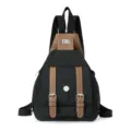 Mini sac à dos convertible pour femme, petit sac casual et élégant avec bretelles réglables. - Noir
