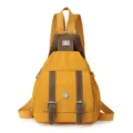 Sac à dos femme jaune en nylon petit sac de voyage casual mini sac à dos de loisir - Jaune