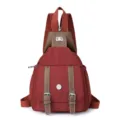 Femme petit sac à dos décontracté convertible élégant rouge léger voyage sac cartable - Rouge