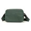 Borsa a tracolla casual verde da donna, leggera borsa a spalla in tessuto con tasche zip. - Verde prugna