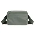 Borsa a tracolla casual in nylon grigio per donna, borsa a spalla leggera ed elegante da viaggio. - Grigio Piuma