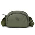 Army green casual minimalist small crossbody bag with multi-compartments for women daily use - Green