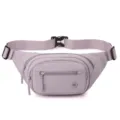 Casual women fanny pack stylish nylon waist bag multi pocket sling crossbody chest bag - Lilac Purple