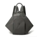 Dark grey multi-functional commuter backpack, stylish dumpling bag design for daily use. - Rock Gray