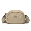Sac bandoulière en nylon kaki clair, sac épaule décontracté multi-compartiments. - Kaki