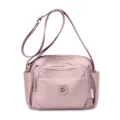 Borsa a tracolla rosa da donna, elegante borsa casual con tasche multiple per uso quotidiano. - Rosa