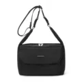 Minimalist women crossbody bag large capacity black shoulder bag daily commute practical - Black