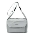 Minimalist gray crossbody bag for women, large capacity lightweight shoulder bag for daily commute. - Gray