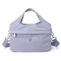 Women nylon crossbody bag multi-compartment casual shoulder bag tote purse light purple - Purple