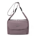 Women's Casual Crossbody Bag Large Capacity Lightweight Shoulder Bag Mauve Purple - Purple