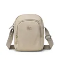 Crossbody bag for women, multi-layer nylon small square shoulder bag, casual everyday purse. - Khaki