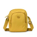 Yellow nylon crossbody bag for women, multi-layer shoulder square bag, simple daily casual style. - Yellow
