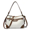 Women's Fashion Shoulder Bag PU Leather Crossbody Handbag Casual Commuter Daily Use - Off White
