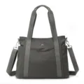 Grey Oxford Cloth Tote Bag for Women Large Capacity Shoulder Crossbody Commuter Bag - Rock Gray