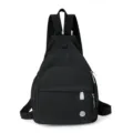 Black Convertible Backpack Sling Bag Women Multi-use Casual Daypack Black Color Variant - Black