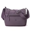 Women casual nylon crossbody shoulder bag, lightweight versatile daily travel purse - Violet