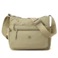 Casual Nylon Crossbody Bag Lightweight Commuter Shoulder Bag for Women Travel Daily - Mocha
