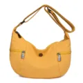 Casual yellow crossbody shoulder bag for women, large capacity minimalist cloth hobo bag - Lemon Yellow