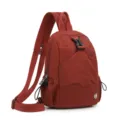 Casual red oxford fabric mini backpack women lightweight travel daypack stylish outdoor book bag - Red