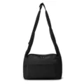 Borsa a tracolla in nylon nero da donna, grande borsa messenger da lavoro comoda. - Taglia L / Nero