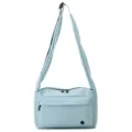 Borsa a tracolla in nylon azzurro da donna, versatile borsa messenger con cinturino largo. - Taglia L / Blu