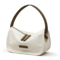 Sac à bandoulière rétro en cuir PU élégant sac à main décontracté chic pour femme tendance - Blanc