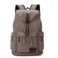 Zaino vintage in tela marrone per uomo e donna, borsa casual per scuola e laptop versatile. - Marrone