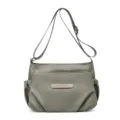 Sac bandoulière décontracté en nylon pour femme, sac léger à poches multiples pour voyage. - Gris