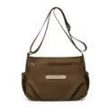 Sac bandoulière femme en nylon marron grande capacité sac à main tendance loisir - Café