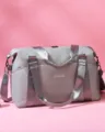 Sac de voyage gris, grand sac de sport imperméable avec bandoulière réglable. - S / Gris