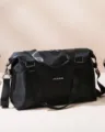 Sac de voyage sport noir grande capacité variante, idéal pour le fitness et voyages. - S / Noir